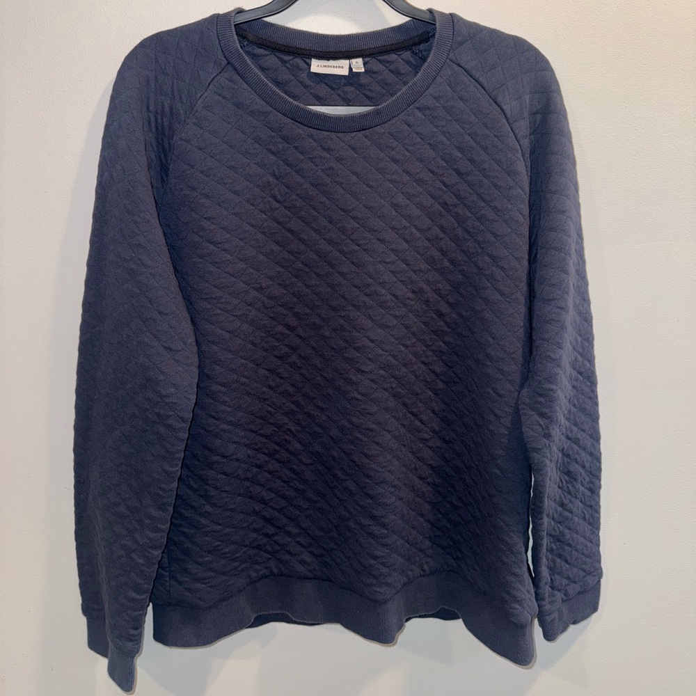 J.Lindeberg Quilted Navy Sweatshirt